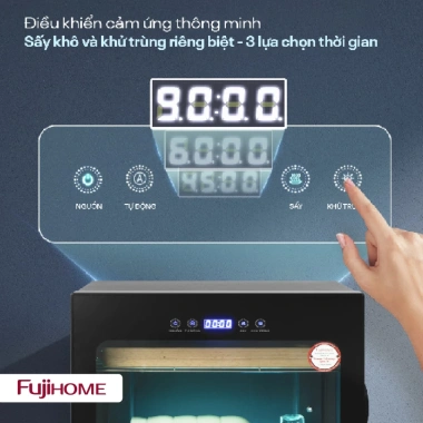 Máy sấy bát đĩa FUJIHOME DD128 UV và Ozone khử trùng 99,99% vi khuẩn E. coli - Giá 2.08 triệu
