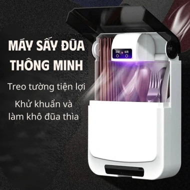 Máy sấy đũa thìa UV diệt khuẩn, ngăn nấm mốc, nhỏ gọn di động, giá 89.000₫ 2