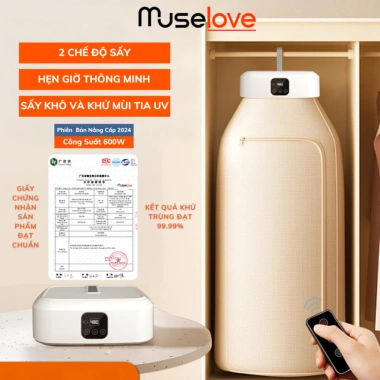Máy sấy HOKU đa năng treo tường gấp gọn, khử trùng, 2 chế độ sấy - chỉ 499.000₫