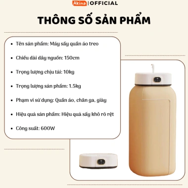 Máy Sấy Quần Áo Akina Đa Năng, Khử Khuẩn, Sấy Nhanh - Tiện Lợi, Giá 469.000 VNĐ 9 Máy Sấy Quần Áo Akina Đa Năng, Khử Khuẩn, Sấy Nhanh - Tiện Lợi, Giá 469.000 VNĐ 9
