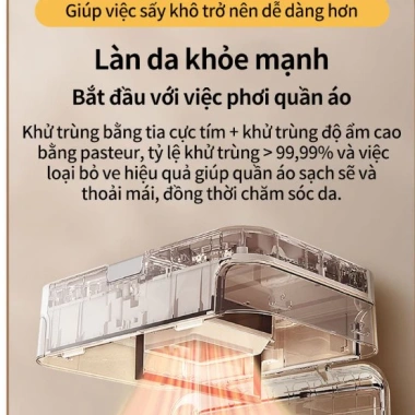 Máy sấy quần áo đa năng treo tường gấp gọn, khử khuẩn 2 chế độ, tiết kiệm không gian - Giá 269k 8 Máy sấy quần áo đa năng treo tường gấp gọn, khử khuẩn 2 chế độ, tiết kiệm không gian - Giá 269k 8