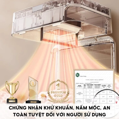 Máy sấy quần áo DELADEP SQA01 - Khử trùng, gấp gọn 3D, 2 chế độ, tiết kiệm diện tích, chỉ 499k