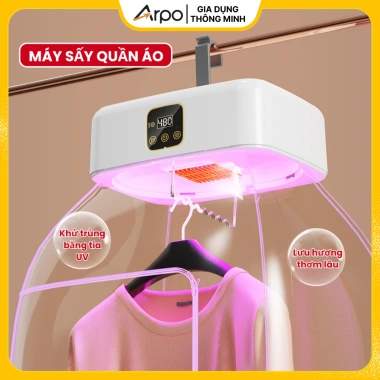 Máy sấy quần áo gấp gọn 600W - Tủ sấy khử trùng, diệt khuẩn, tiện dụng gia đình