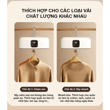 Máy sấy quần áo gấp gọn 600W UV kháng khuẩn cho trẻ em, người lớn - 600.000₫ 3 Máy sấy quần áo gấp gọn 600W UV kháng khuẩn cho trẻ em, người lớn - 600.000₫ 3