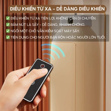 Máy sấy quần áo HOKU đa năng SQA02 treo tường gấp gọn, khử trùng, 2 chế độ sấy, tiết kiệm diện tích - giá 529.000₫ 6 Máy sấy quần áo HOKU đa năng SQA02 treo tường gấp gọn, khử trùng, 2 chế độ sấy, tiết kiệm diện tích - giá 529.000₫ 6