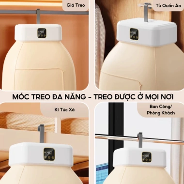 Máy sấy quần áo HOKU đa năng SQA02 treo tường gấp gọn, khử trùng, 2 chế độ sấy, tiết kiệm diện tích - giá 529.000₫