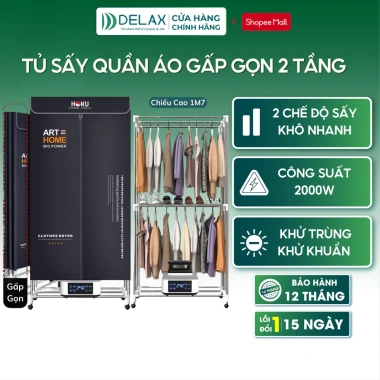Máy sấy quần áo HOKU SQA03 1.7m - Điều khiển từ xa, khử trùng, khử khuẩn, 1.449.000đ
