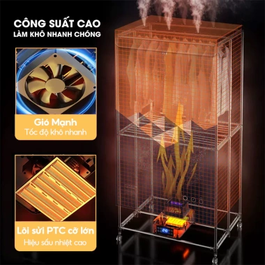 Máy sấy quần áo HOKU SQA03 1.7m - Điều khiển từ xa, khử trùng, khử khuẩn, 1.449.000đ 8 Máy sấy quần áo HOKU SQA03 1.7m - Điều khiển từ xa, khử trùng, khử khuẩn, 1.449.000đ 8