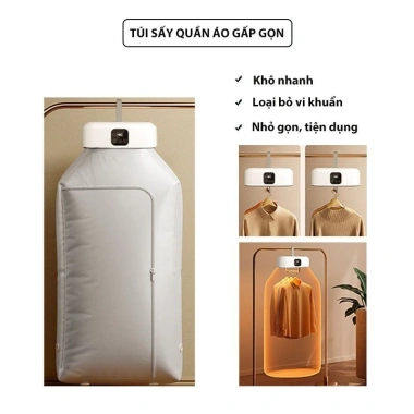 Máy sấy quần áo mini gấp gọn du lịch UV kháng khuẩn, điều khiển từ xa, chỉ 439.200₫ 4