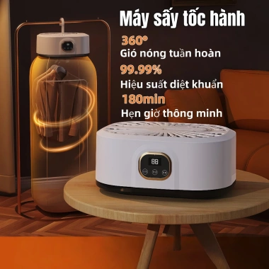 Máy sấy quần áo mini gia đình - Tự động, gấp gọn, thiết kế nhỏ gọn cho phòng trọ, giảm giá 65.200 VND 2