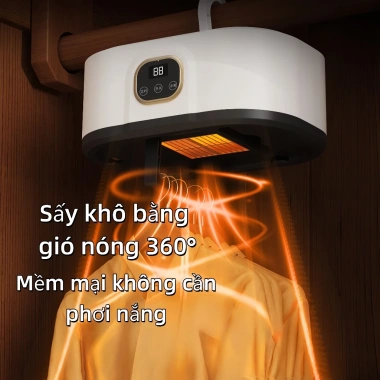 Máy sấy quần áo mini gia đình - Tự động, gấp gọn, thiết kế nhỏ gọn cho phòng trọ, giảm giá 65.200 VND 5