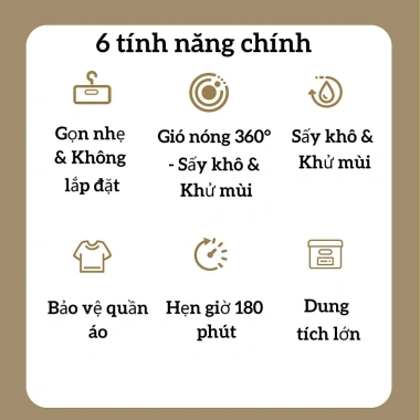 Máy sấy quần áo mini gia đình - Tự động, gấp gọn, thiết kế nhỏ gọn cho phòng trọ, giảm giá 65.200 VND 8