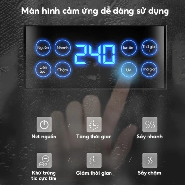 Máy sấy quần áo NMI MART 1.850W – Tủ sấy, khử khuẩn, 2 chế độ, khô nhanh, tiết kiệm 7