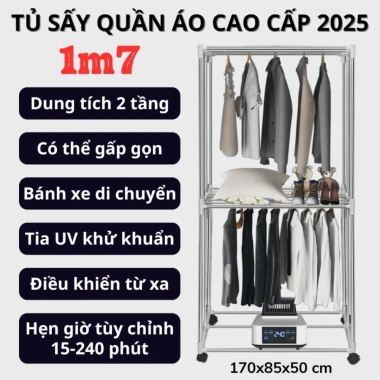 Máy sấy quần áo NMI MART 1.850W – Tủ sấy, khử khuẩn, 2 chế độ, khô nhanh, tiết kiệm 10