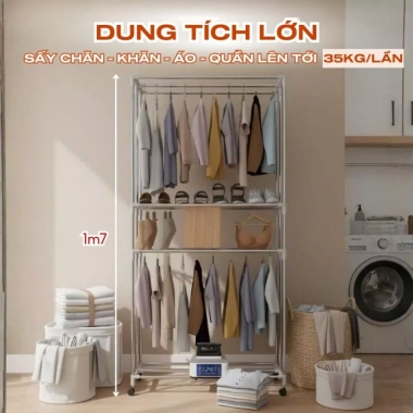 Máy sấy quần áo ROWANTO kèm cáp sạc - Tủ sấy đa năng, giảm giá 500k (giá gốc 620k) 5 Máy sấy quần áo ROWANTO kèm cáp sạc - Tủ sấy đa năng, giảm giá 500k (giá gốc 620k) 5
