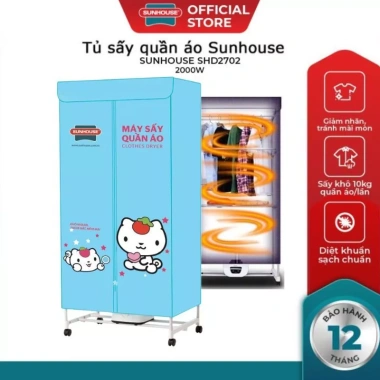 Máy sấy quần áo Sunhouse SHD-2.702 1.000W Tủ sấy khô hàng chính hãng giảm giá 950.000₫ Máy sấy quần áo Sunhouse SHD-2.702 1.000W Tủ sấy khô hàng chính hãng giảm giá 950.000₫