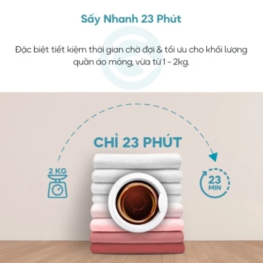 Máy sấy thông hơi Casper 7.2KG TD-72VWD - Chính hãng, bảo hành 2 năm, 4.86tr VND