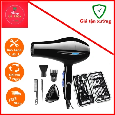 Máy sấy tóc 2 chiều công suất lớn, tặng 5 phụ kiện - Tiện lợi gia đình, chỉ 130.000₫