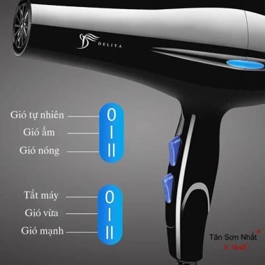 Máy sấy tóc 2 chiều DELIYA 8.018 2.200W nóng lạnh, tặng 5 phụ kiện - 147.075 VND 4 Máy sấy tóc 2 chiều DELIYA 8.018 2.200W nóng lạnh, tặng 5 phụ kiện - 147.075 VND 4