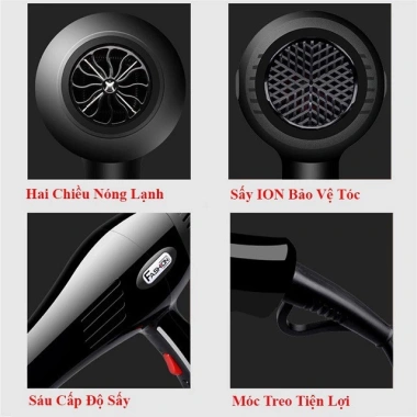 Máy sấy tóc 2 chiều HAEGER 3.000W - công suất lớn, khô tóc nhanh cho gia đình & salon 319.000₫ 7