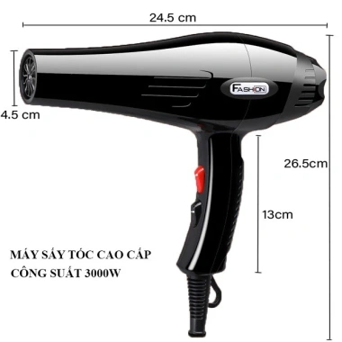 Máy sấy tóc 2 chiều HAEGER 3.000W - công suất lớn, khô tóc nhanh cho gia đình & salon 319.000₫ 8