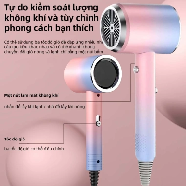 Máy sấy tóc 2 chiều KHY hồng - Nóng lạnh, ion âm, salon & gia đình, 135.200₫ 7