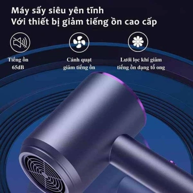 Máy sấy tóc 2 chiều Nóng Lạnh 2.000W - Đầu tạo kiểu đa năng, đèn LED, phong cách - Giá ưu đãi 105k
