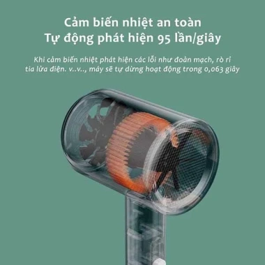 Máy sấy tóc 2 chiều Nóng Lạnh 2.000W - Đầu tạo kiểu đa năng, đèn LED, phong cách - Giá ưu đãi 105k