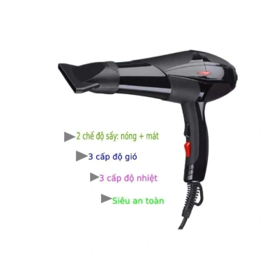 Máy sấy tóc 2 chiều Nóng Lạnh 3.000W – Công suất lớn, giá chỉ 65.000₫