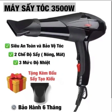 Máy sấy tóc 2 chiều nóng lạnh 3.500W - Tạo kiểu chuẩn salon, giá ưu đãi 69.000₫