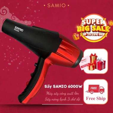 Máy sấy tóc 2 chiều Nóng Lạnh 6.000W SAMO - Công suất lớn, salon cao cấp, giá 290k