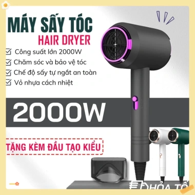 Máy sấy tóc 2 chiều nóng lạnh công suất lớn 3 chế độ chuẩn salon Giá chỉ 75.000đ