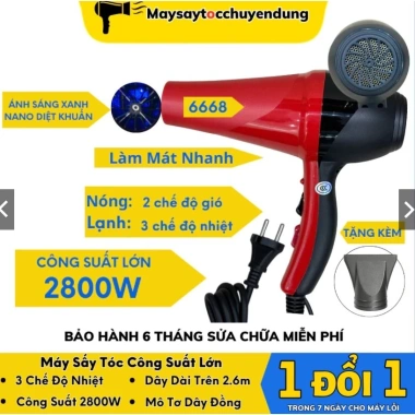 Máy sấy tóc 2 chiều nóng lạnh công suất lớn, gió mạnh Salon Giá chỉ 279.000₫