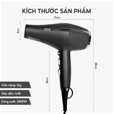 Máy sấy tóc 2 chiều Nóng Lạnh Lebenlang LBL3.066 - 2 đầu ion, chống xơ rối, 449k