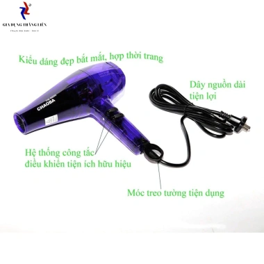 Máy sấy tóc 3.000W CHHACBA 6.600 - 2 chế độ nóng lạnh, tạo kiểu dễ dàng, freeship 9 Máy sấy tóc 3.000W CHHACBA 6.600 - 2 chế độ nóng lạnh, tạo kiểu dễ dàng, freeship 9