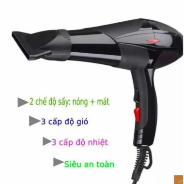 Máy sấy tóc 3.500W tốc độ lớn 2 chiều nóng-mát, tiết kiệm điện, bền đẹp giá 58k