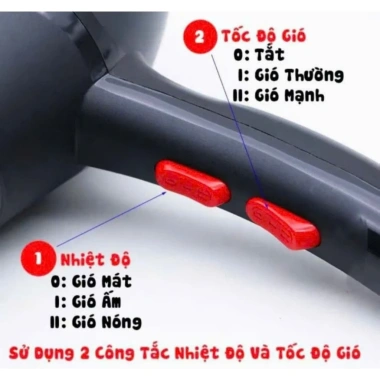 Máy sấy tóc 3.500W tốc độ lớn 2 chiều nóng-mát, tiết kiệm điện, bền đẹp giá 58k