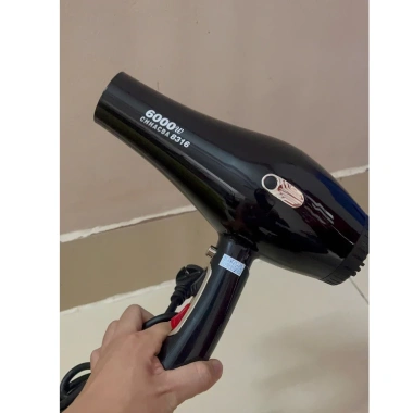 Máy sấy tóc 6.000W 2 chiều nóng lạnh, ánh sáng xanh, dây dài 2m - Dành cho salon
