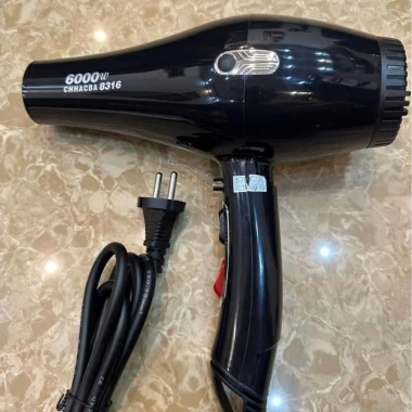 Máy sấy tóc 6.000W 2 chiều nóng lạnh, ánh sáng xanh, dây dài 2m - Giá 300.000đ