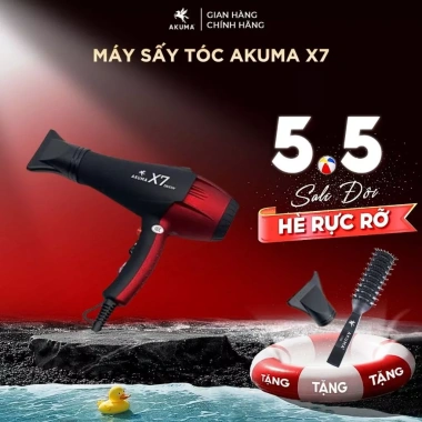 Máy sấy tóc AKUMA X7 1.900W Salon 2 chiều nóng lạnh lõi đồng bền - Giá 444.000đ
