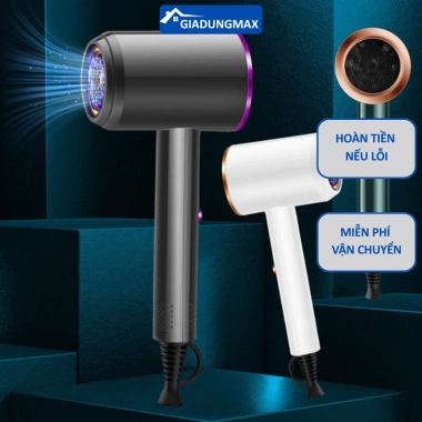 Máy sấy tóc âm không cánh quạt 2 chiều, nóng lạnh, 3 chế độ, công suất cao - 81.823₫