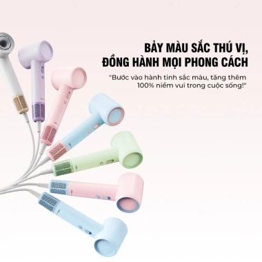 Máy sấy tóc Bear DCF-D16H1 1.600W - 5 chế độ sấy - Bảo hành 18 tháng - Chính hãng