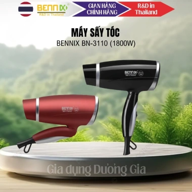 Máy sấy tóc Bennix BN-3.110 1.800W công suất lớn, bảo hành 12 tháng, chỉ 390.000₫