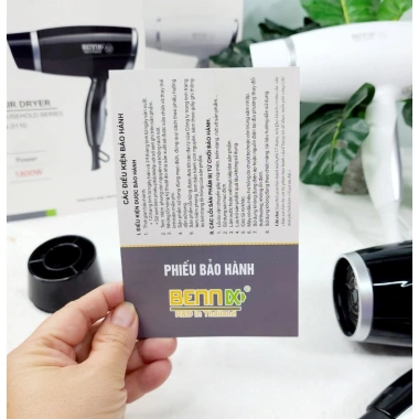 Máy sấy tóc Bennix BN-3.110 1.800W công suất lớn, bảo hành 12 tháng, chỉ 390.000₫