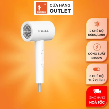 Máy sấy tóc CWELL C10HD 2.500W - 6 chế độ sấy kép, thiết kế thời trang, giảm giá 258.000 ₫