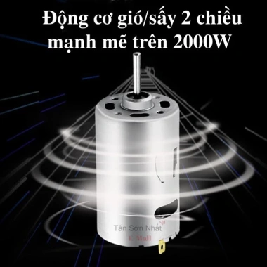 Máy sấy tóc DELIYA 2.200W nóng lạnh 2 chiều, công suất lớn, kèm 5 phụ kiện