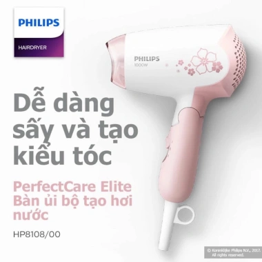 Máy Sấy Tóc Du Lịch Mini Philips HP8.108/00 - Bảo Hành 2 Năm, Giá 270k