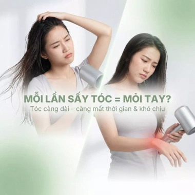 Máy Sấy Tóc Đứng Vietnamrobovac A0D - Ion Âm, Góc 180°, Tóc Mềm, Giá 1,49 Triệu