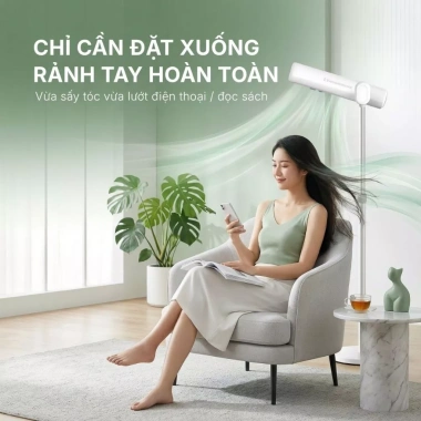 Máy Sấy Tóc Đứng Vietnamrobovac A0D - Ion Âm, Góc 180°, Tóc Mềm, Giá 1,49 Triệu
