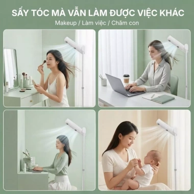 Máy Sấy Tóc Đứng Vietnamrobovac A0D - Ion Âm, Góc 180°, Tóc Mềm, Giá 1,49 Triệu 5 Máy Sấy Tóc Đứng Vietnamrobovac A0D - Ion Âm, Góc 180°, Tóc Mềm, Giá 1,49 Triệu 5